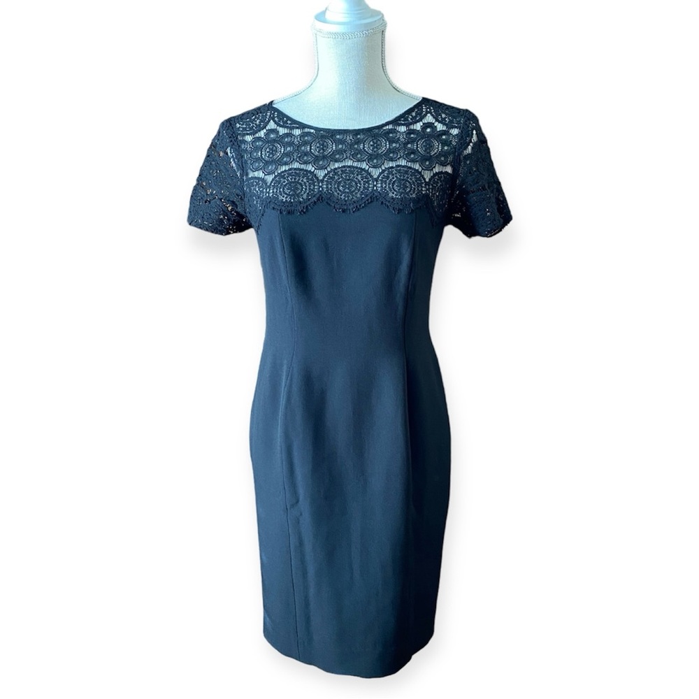 Anne Klein Black Sheath Dress Size 4